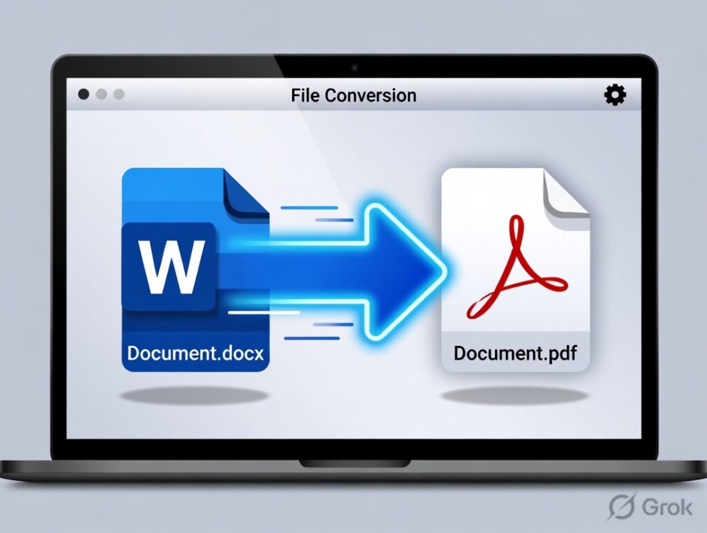 word to pdf converter tool interface