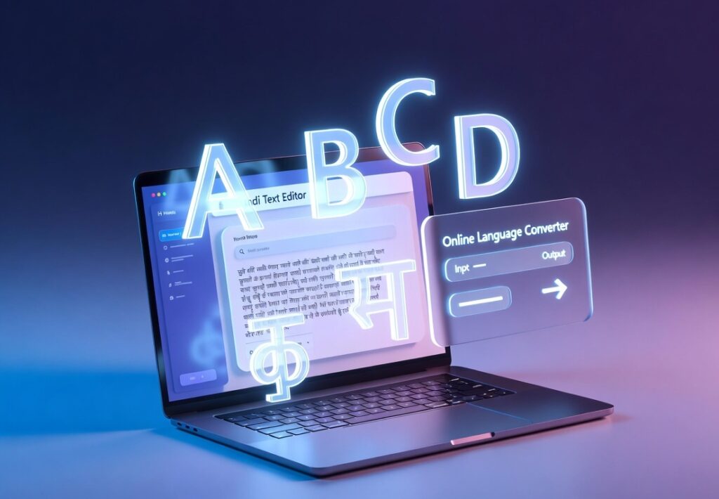 english typing converting to hindi text