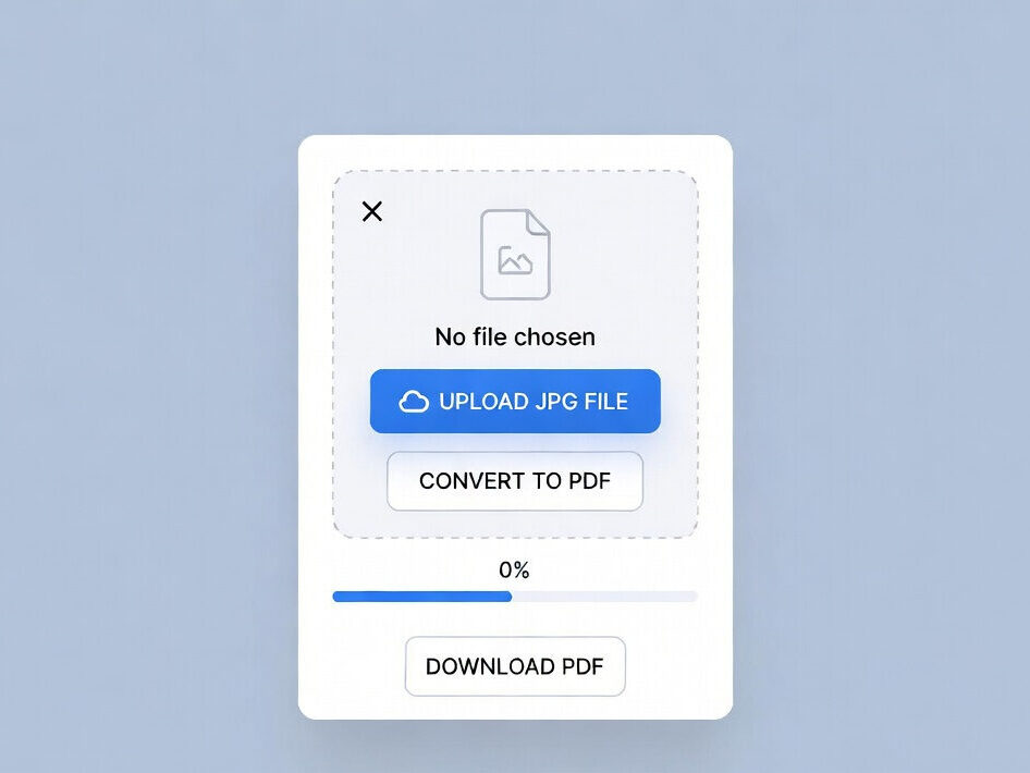 JPG to PDF converter tool interface showing image upload and convert to PDF button