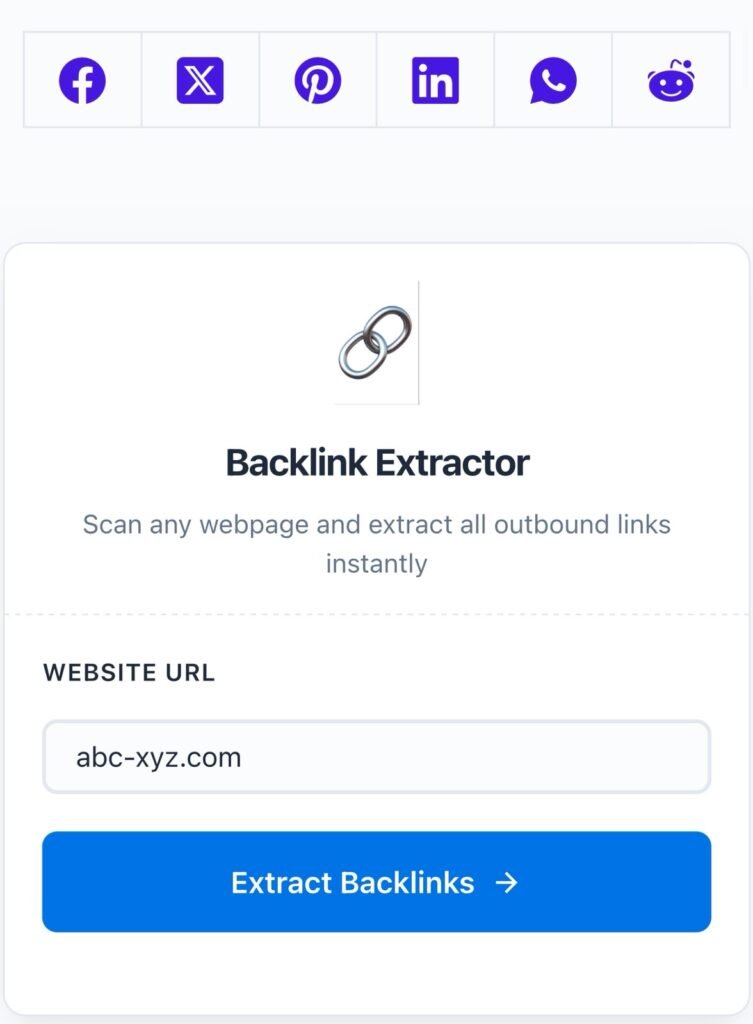 Best Backlink Extractor Tool – Analyze Competitors & Boost SEO With 6 Most Powerful Steps Enter competitor website URL to extract backlinks and analyze SEO performance instantly.