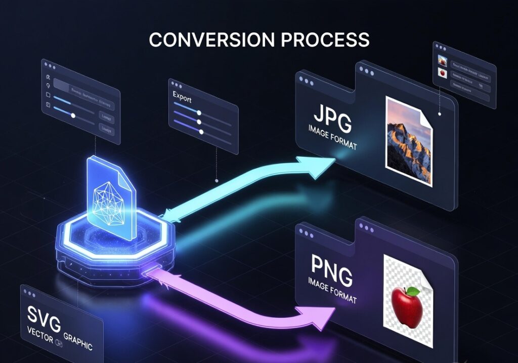 Convert SVG to JPG or PNG