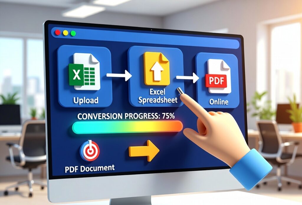 upload excel file convert to pdf online
