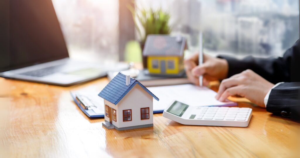 person calculating home loan EMI online