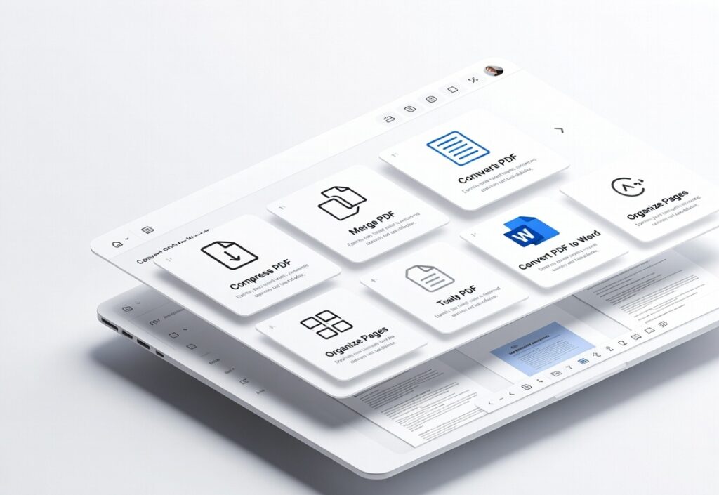 PDF editing and management tools dashboard