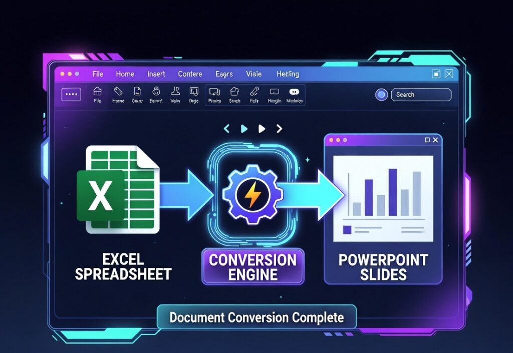 upload excel file convert to powerpoint slides