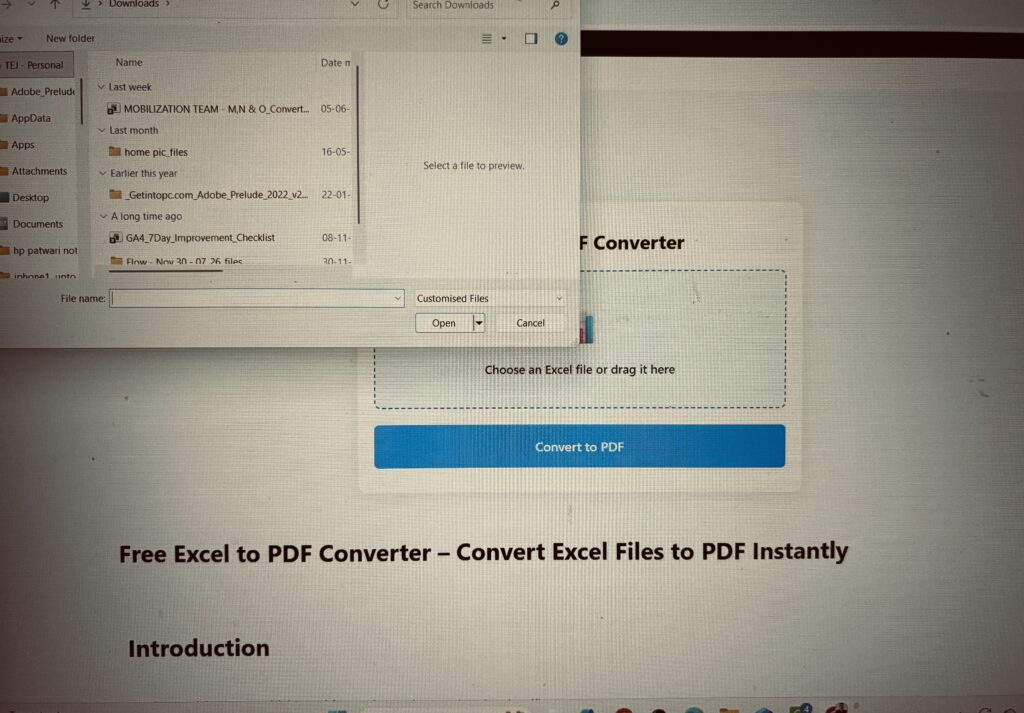 Web tool showing a successful file conversion message with a green checkmark icon.