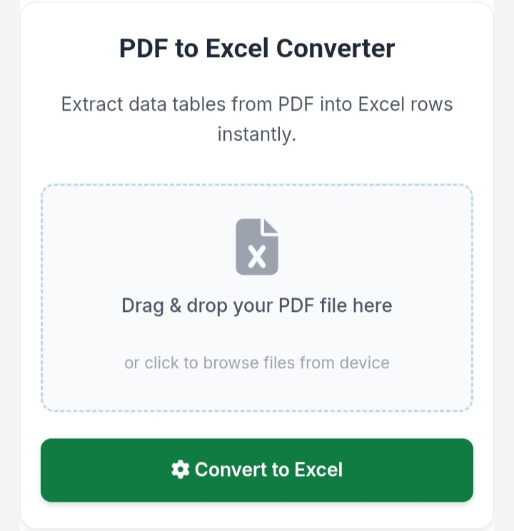 PDF to Excel Converter