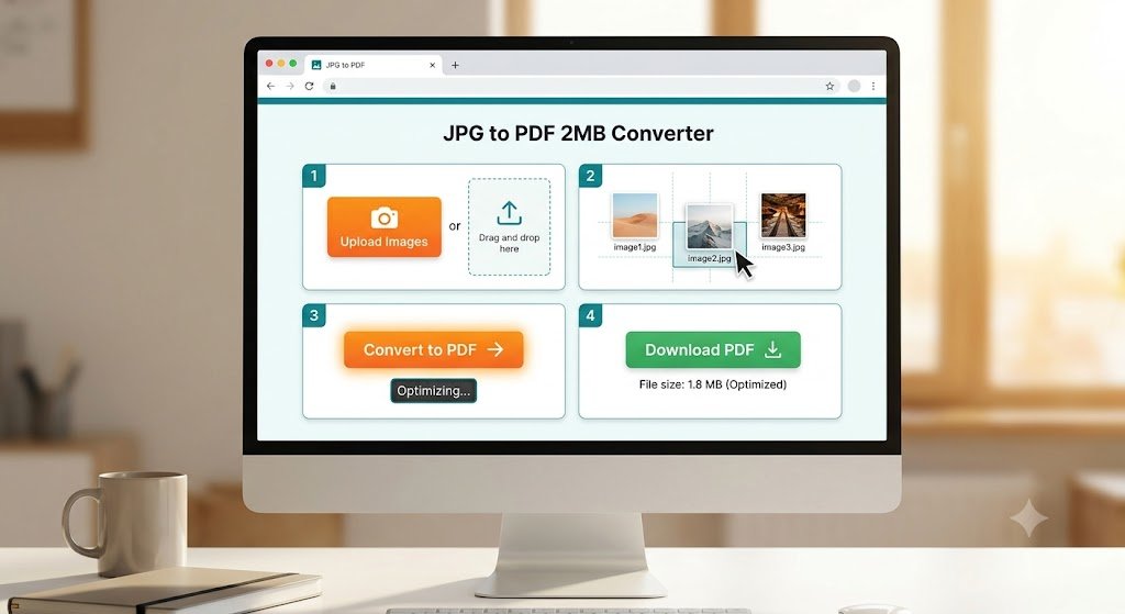 JPG to PDF 2MB Converter – Convert Images Under 2MB Free JPG to PDF Under 2MB