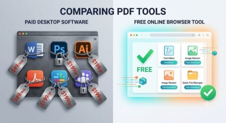 Free online PDF splitter versus expensive premium software comparison.