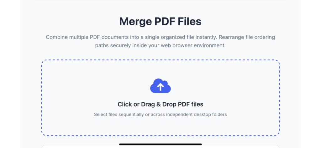 Step-by-step process of uploading and combining multiple PDF documents into one single file securely online.